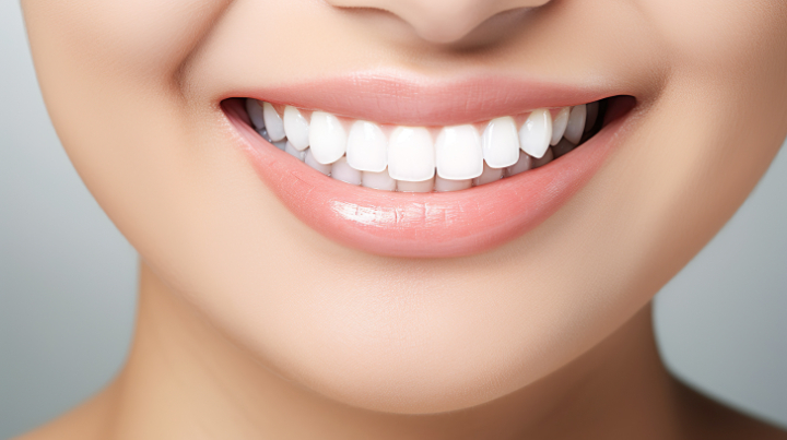 ホワイトニングで歯が白くなり笑顔になる女性