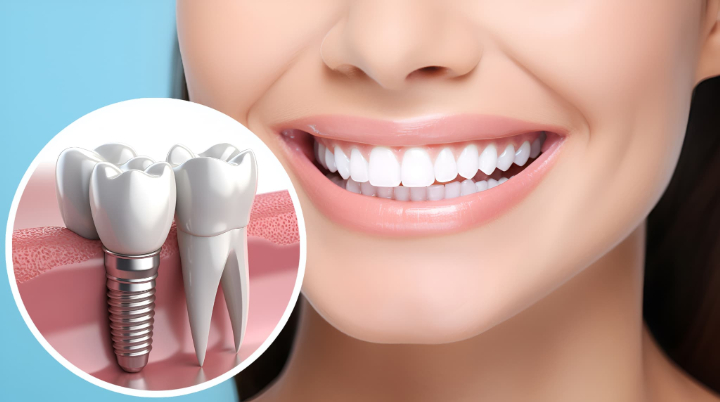 インプラント治療をした美しい歯